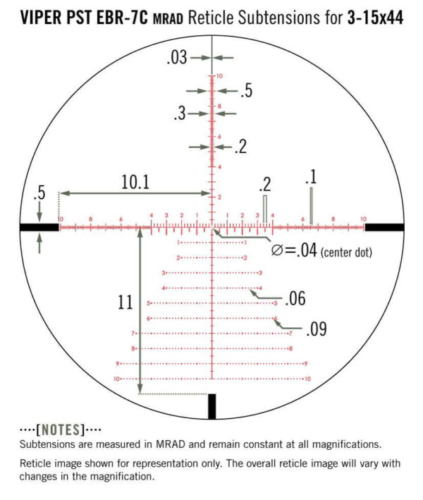 Vortex Viper PST Gen II 3-15x44 MRAD FFP EBR-7C – Bild 7